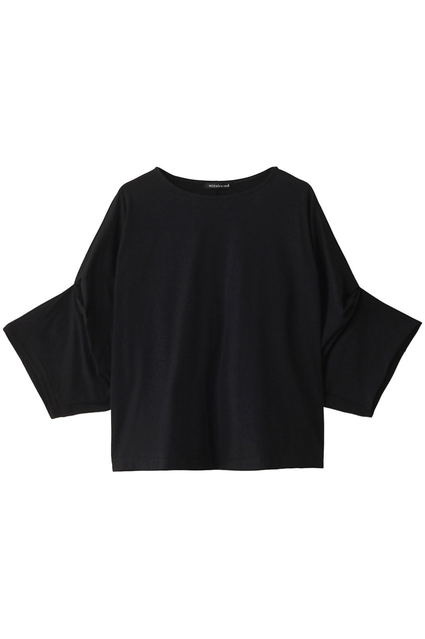 ミズイロインド/mizuiro indのdolman tuck slv T Tシャツ(black/2-210087)
