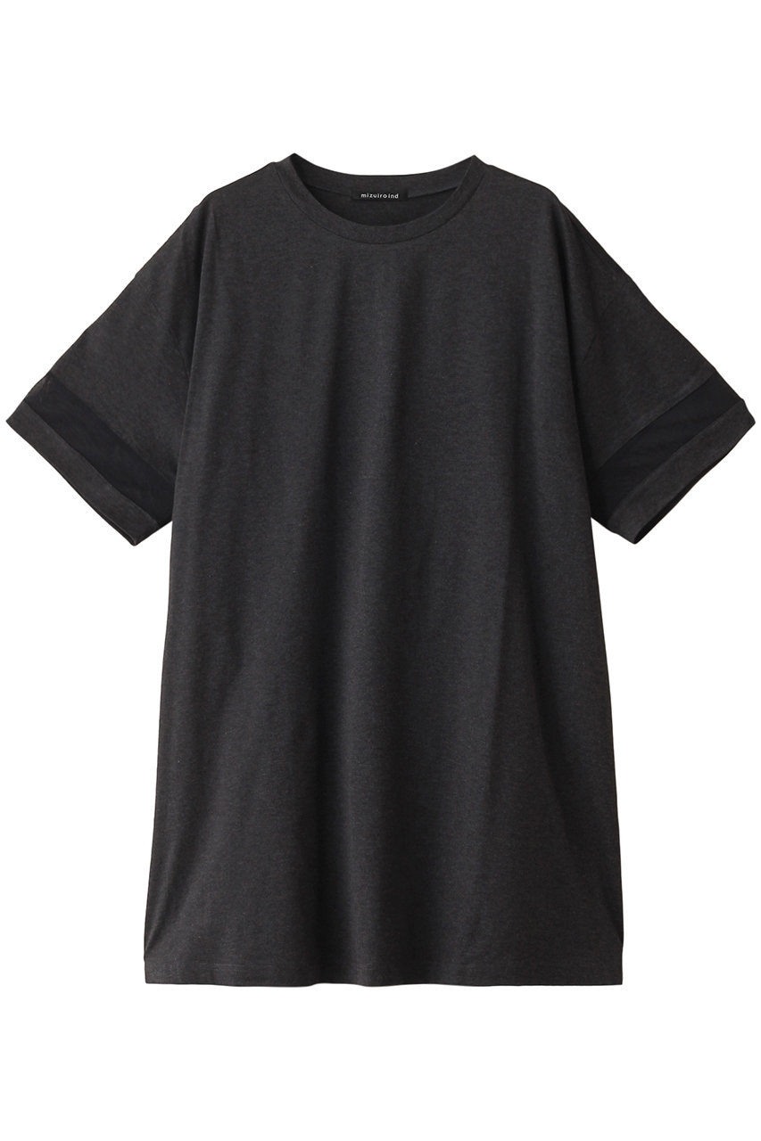 ミズイロインド/mizuiro indのmesh slv tunic OP ワンピース(c.gray/2-250071)