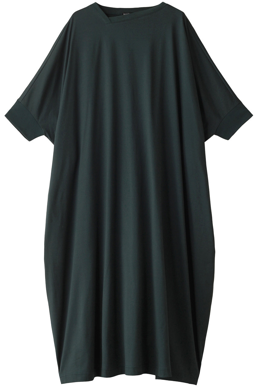 ミズイロインド/mizuiro indのasymmetry neck wide OP ワンピース(green/2-250074)