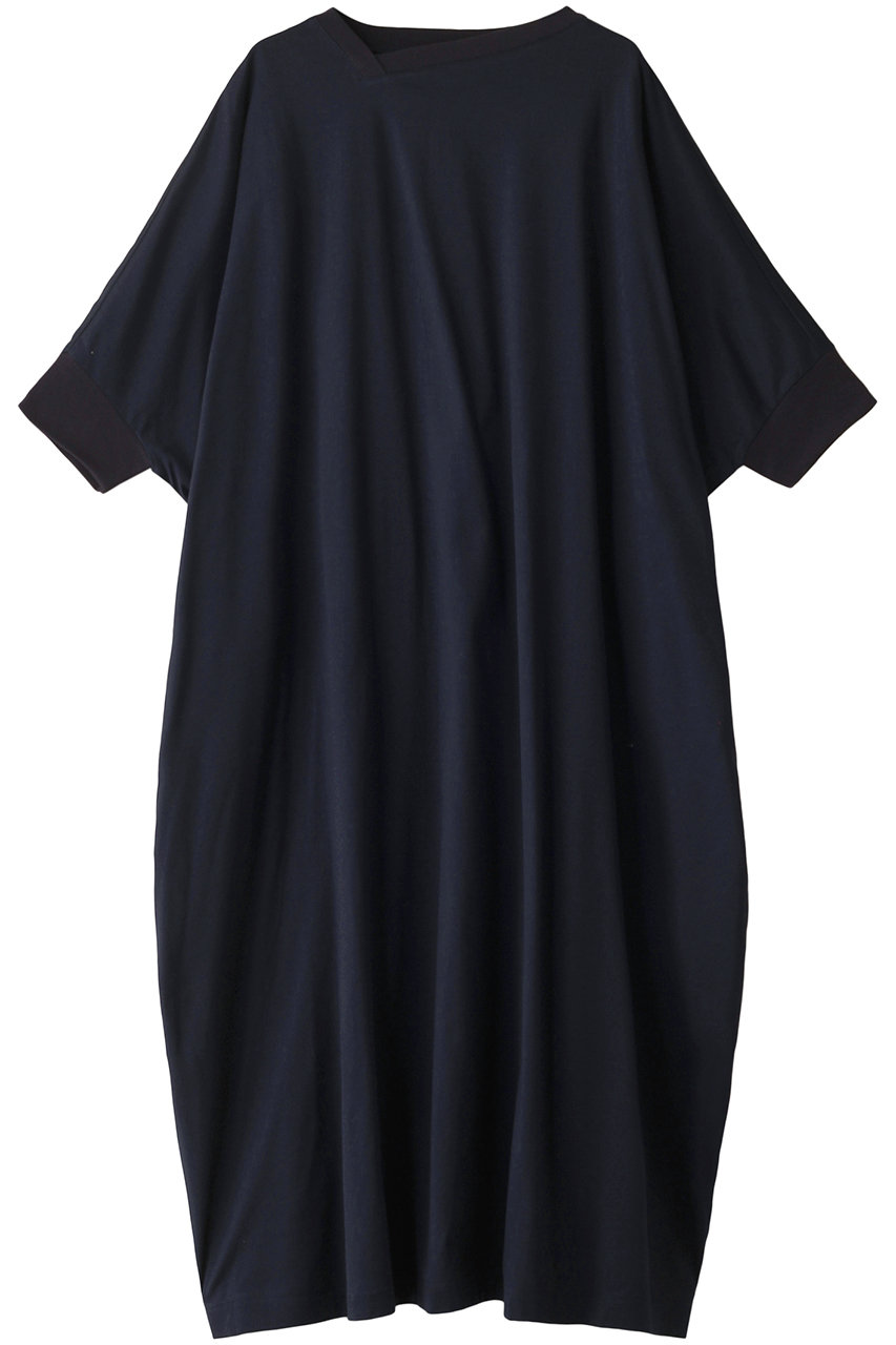 ミズイロインド/mizuiro indのasymmetry neck wide OP ワンピース(navy/2-250074)