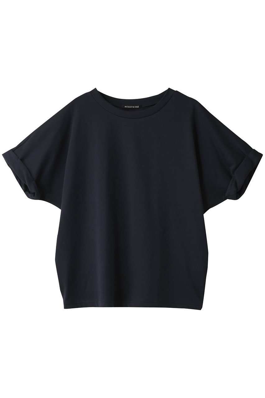 mizuiro ind dolman roll up T Tシャツ (navy, F) ミズイロインド ELLE SHOP mizuiro ind dolman roll up T Tシャツ (navy, F) ミズイロインド ELLE SHOP