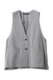 deep V neck wide vest ベスト ミズイロインド/mizuiro ind l.gray