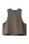 crew neck short vest ベスト ミズイロインド/mizuiro ind brown