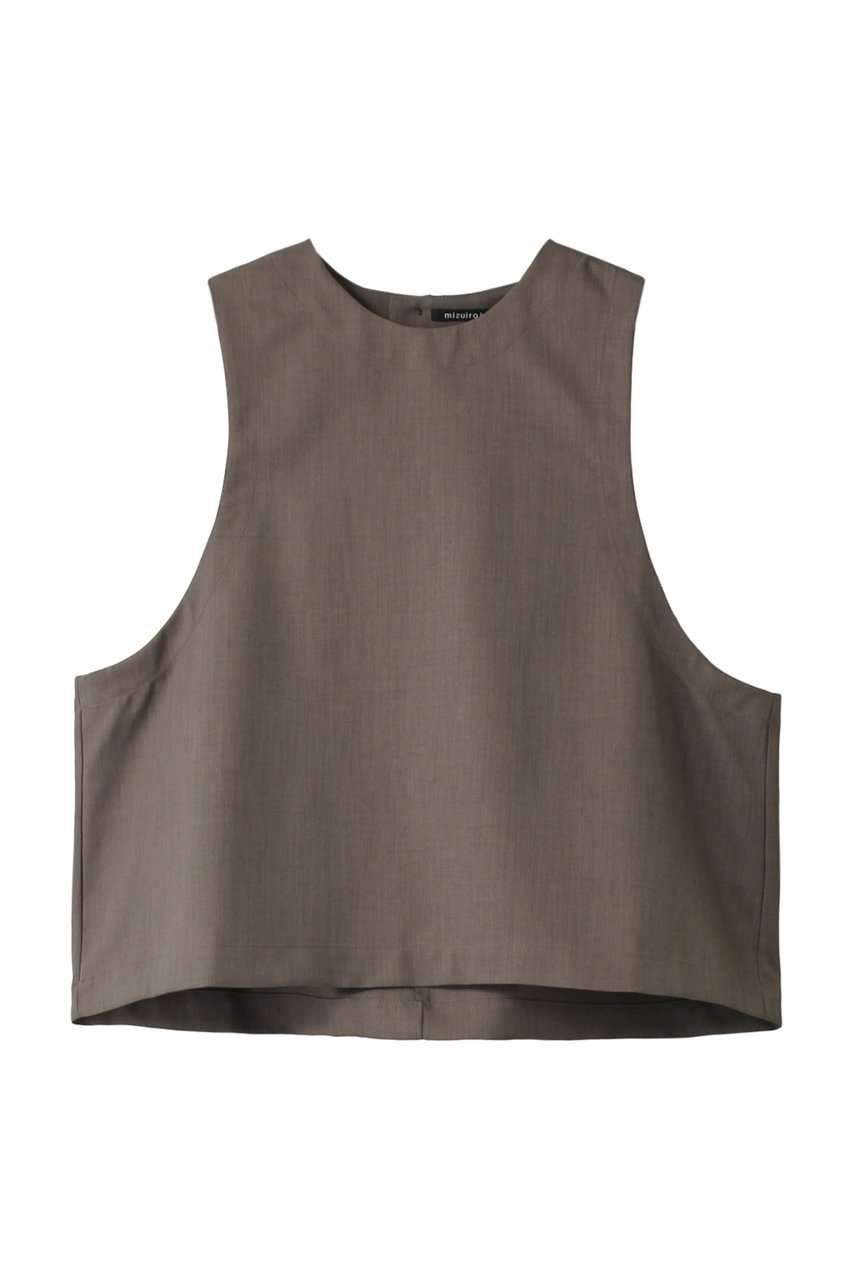 ミズイロインド/mizuiro indのcrew neck short vest ベスト(brown/3-230071)