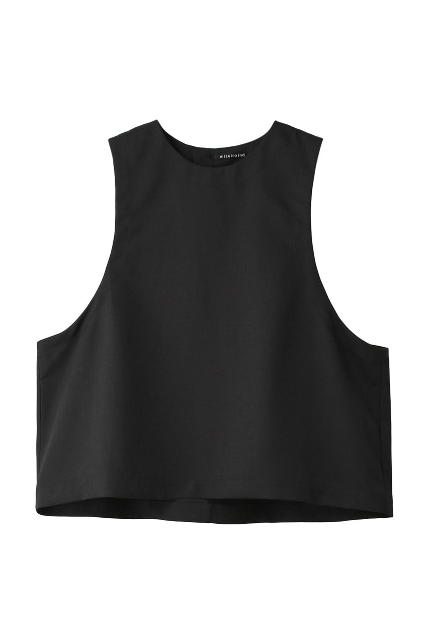 ミズイロインド/mizuiro indのcrew neck short vest ベスト(black/3-230071)