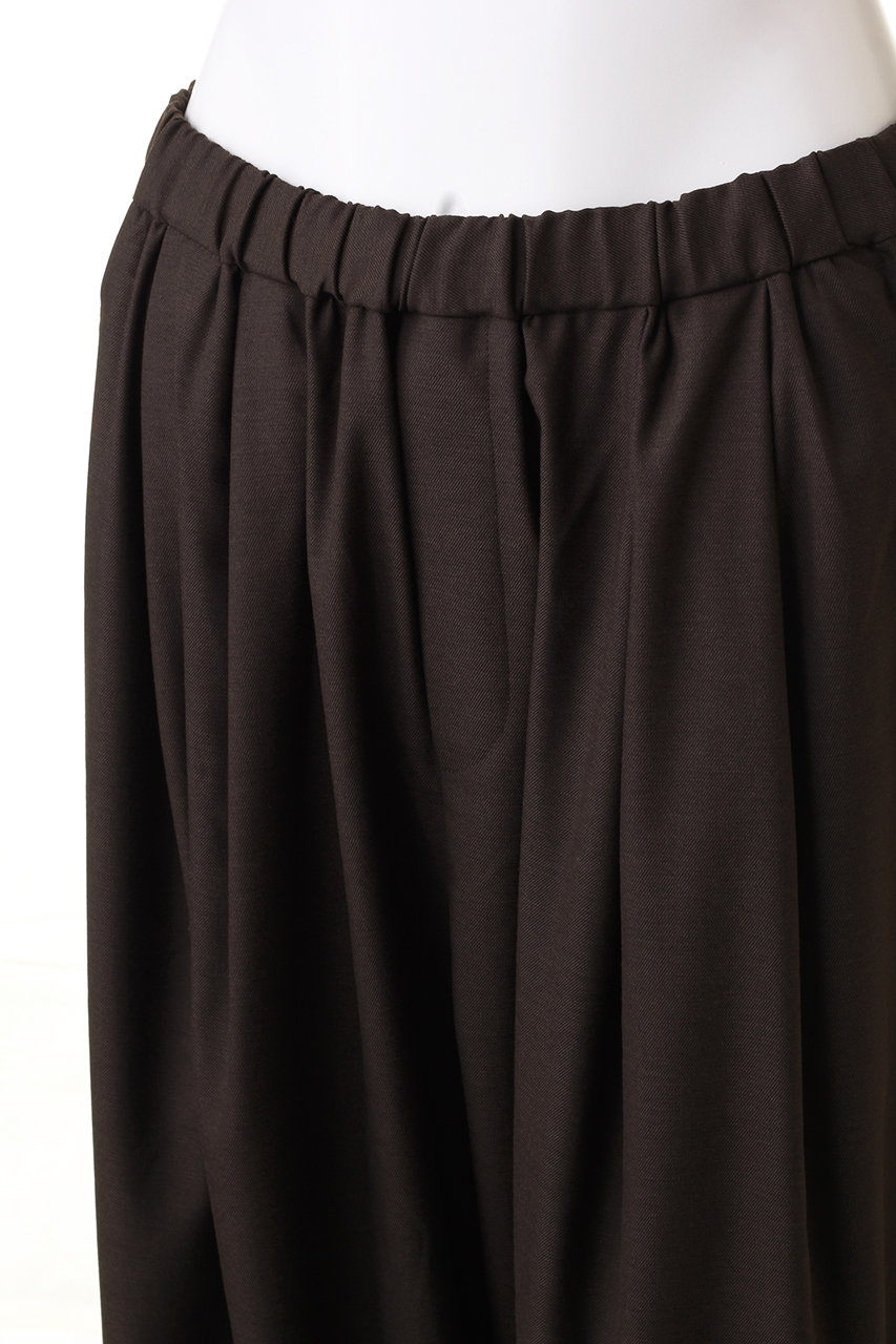 mizuiro ind(ミズイロインド)｜wide tuck PT パンツ/brown の
