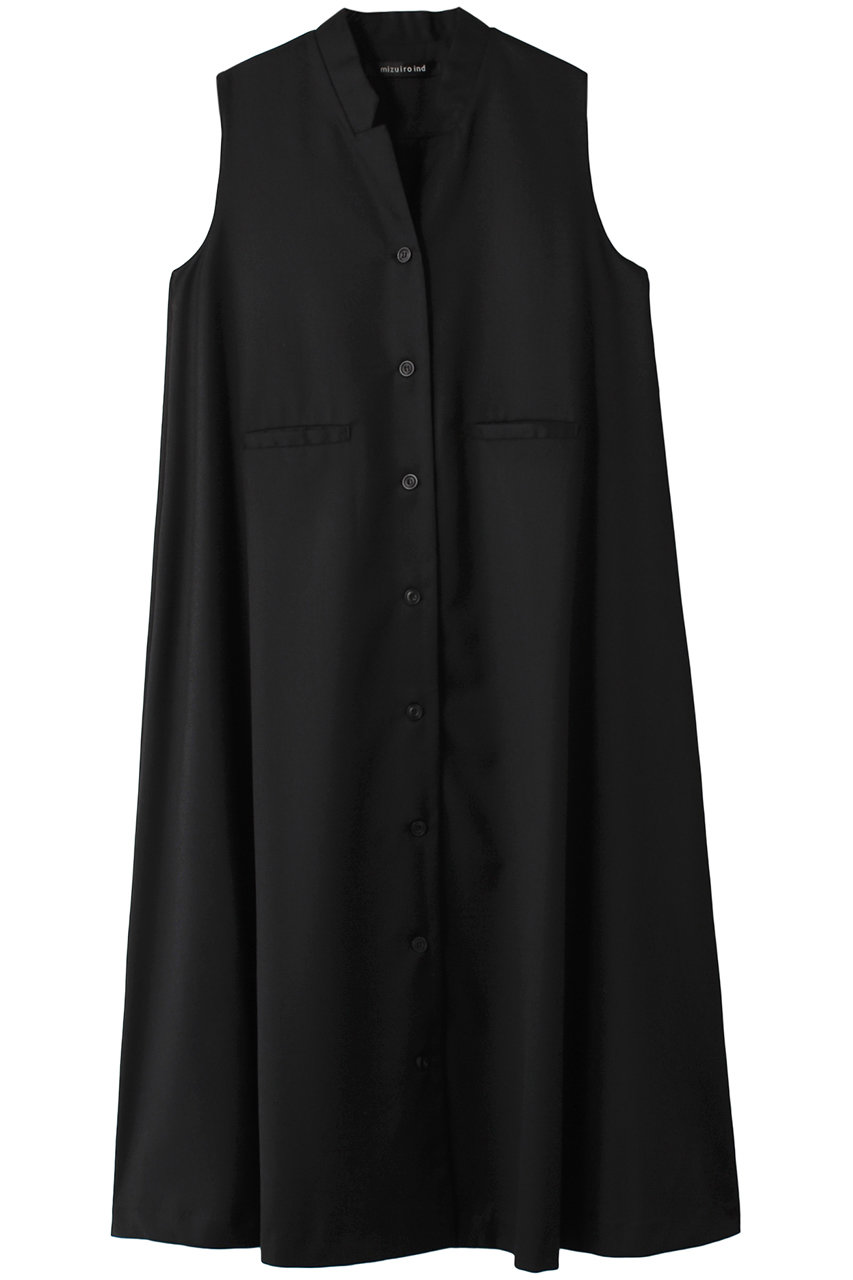 ミズイロインド/mizuiro indのstand collar flare OP ワンピース(black/3-250042)