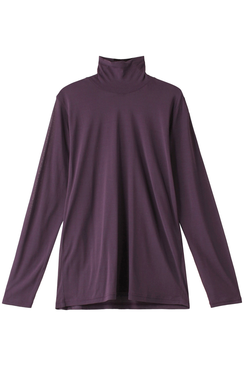 ミズイロインド/mizuiro indのhigh neck P/O プルオーバー(purple/3-210030)