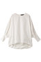 crew neck cocoon P/O プルオーバー ミズイロインド/mizuiro ind off white