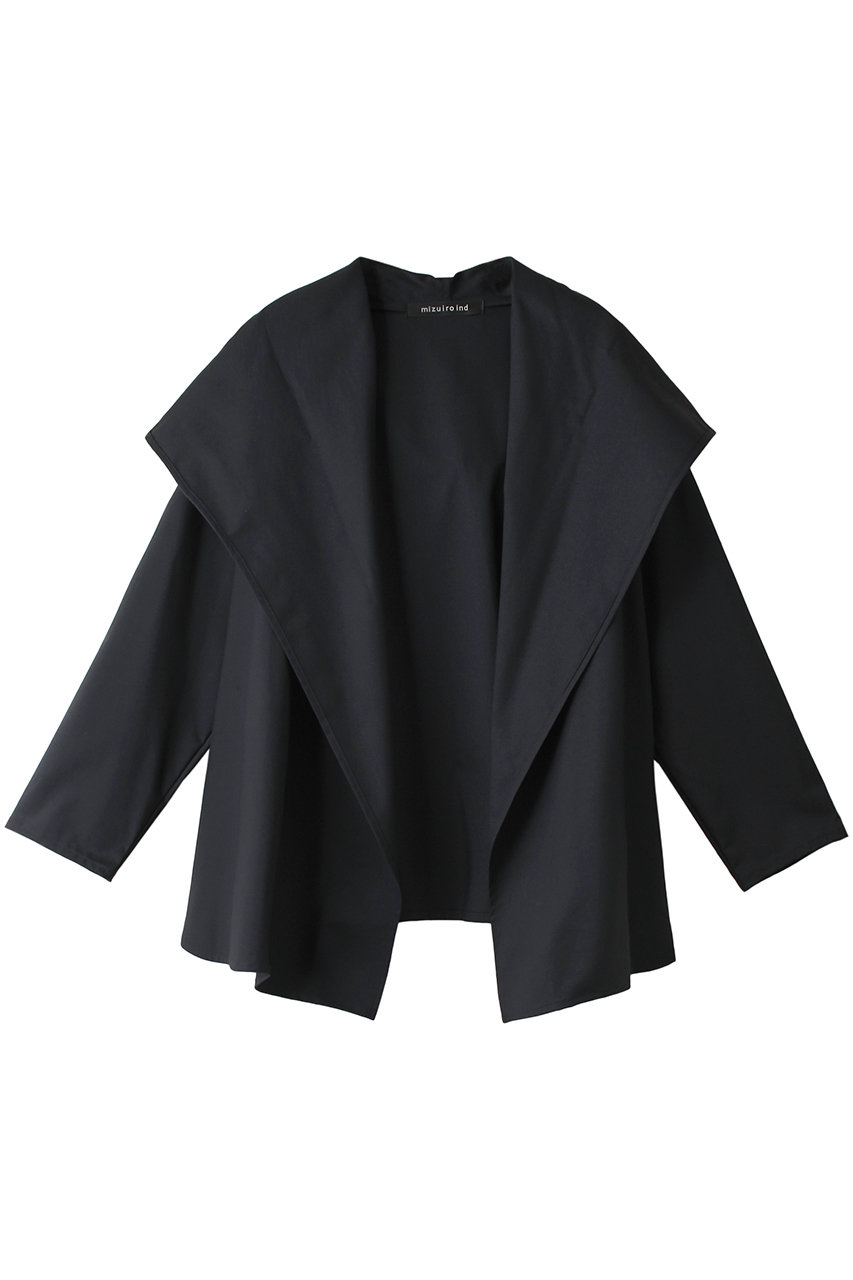 ミズイロインド/mizuiro indのdrape hooded C/D カーディガン(navy/3-230063)