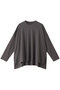 crew neck wide T Tシャツ ミズイロインド/mizuiro ind gray