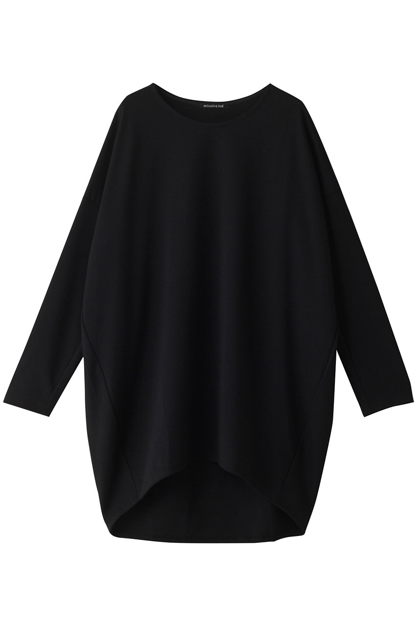 ミズイロインド/mizuiro indのcrew neck cocoon P/O プルオーバー(black/3-210024)