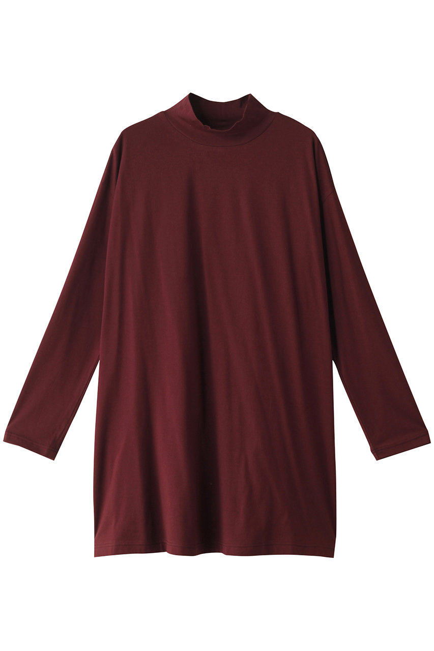 ミズイロインド/mizuiro indのhigh neck wide tunic チュニック(wine/3-210031)