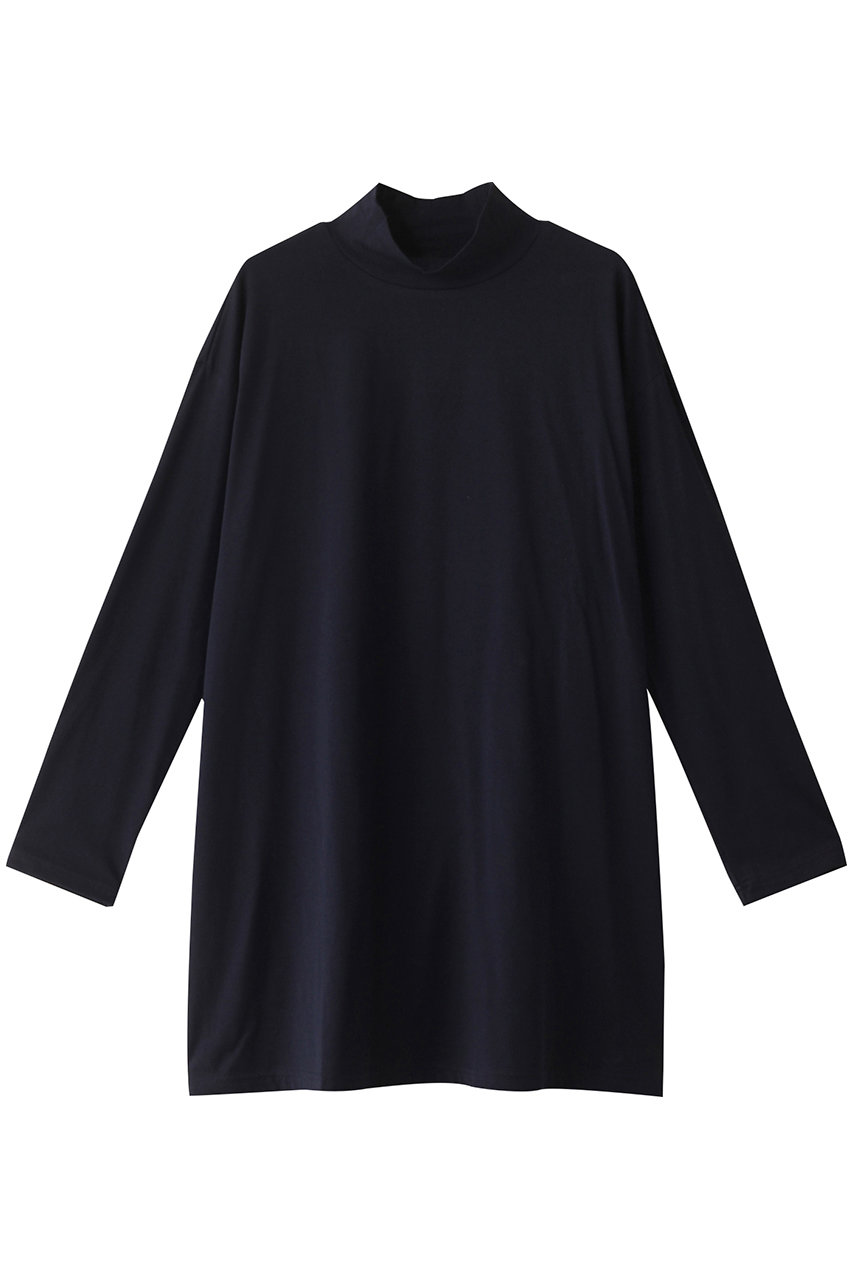 ミズイロインド/mizuiro indのhigh neck wide tunic チュニック(navy/3-210031)