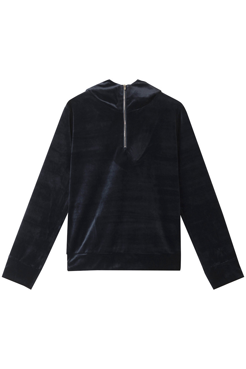 ミズイロインド/mizuiro indのvelour hooded P/O プルオーバー(navy/3-210033)