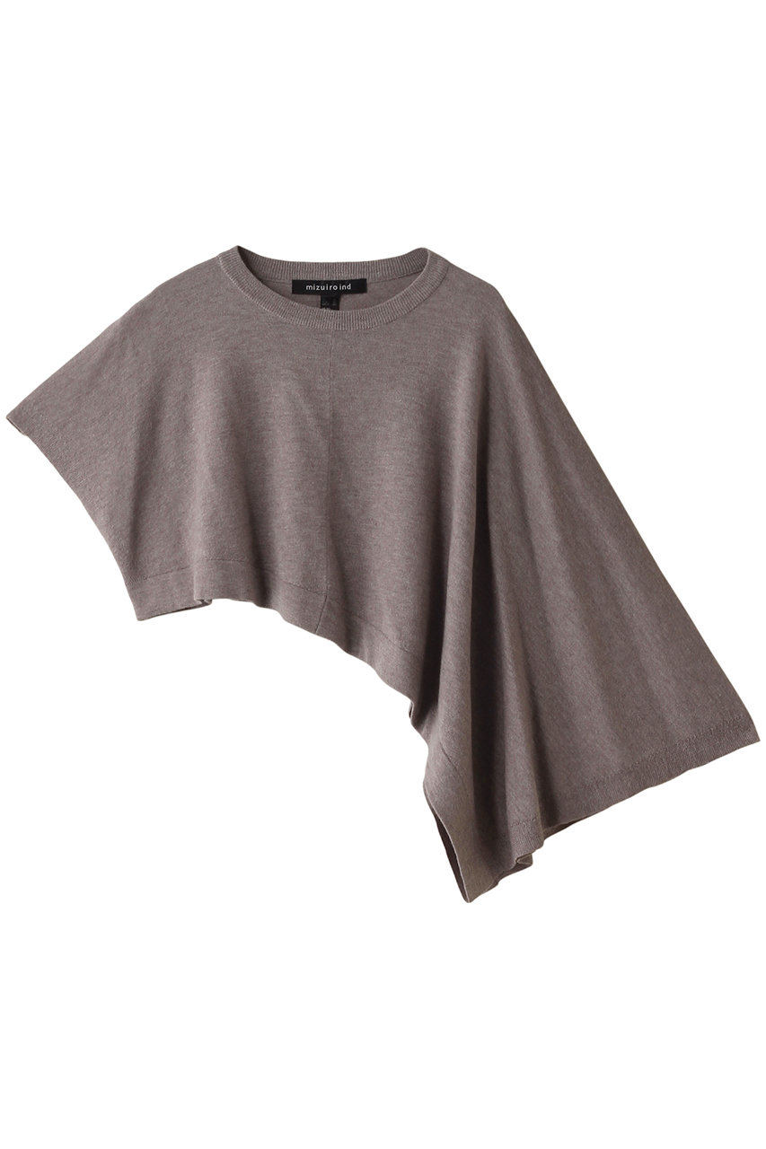 ミズイロインド/mizuiro indのasymmetry poncho vest ベスト(s.beige/3-220072)