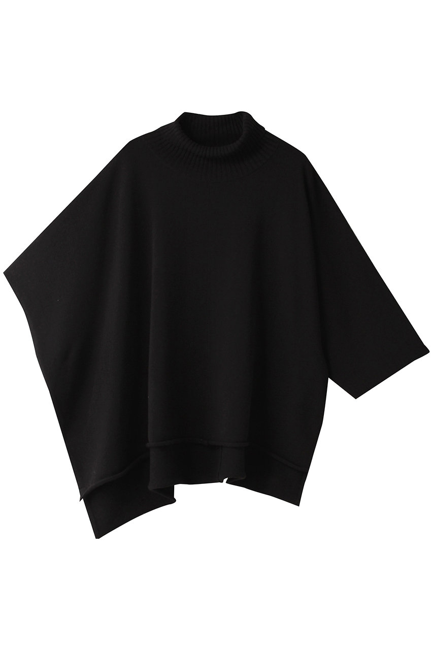 ミズイロインド/mizuiro indのponcho like high neck P/O プルオーバー(black/3-220077)