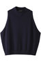 asymmetry collar wide vest ベスト ミズイロインド/mizuiro ind navy