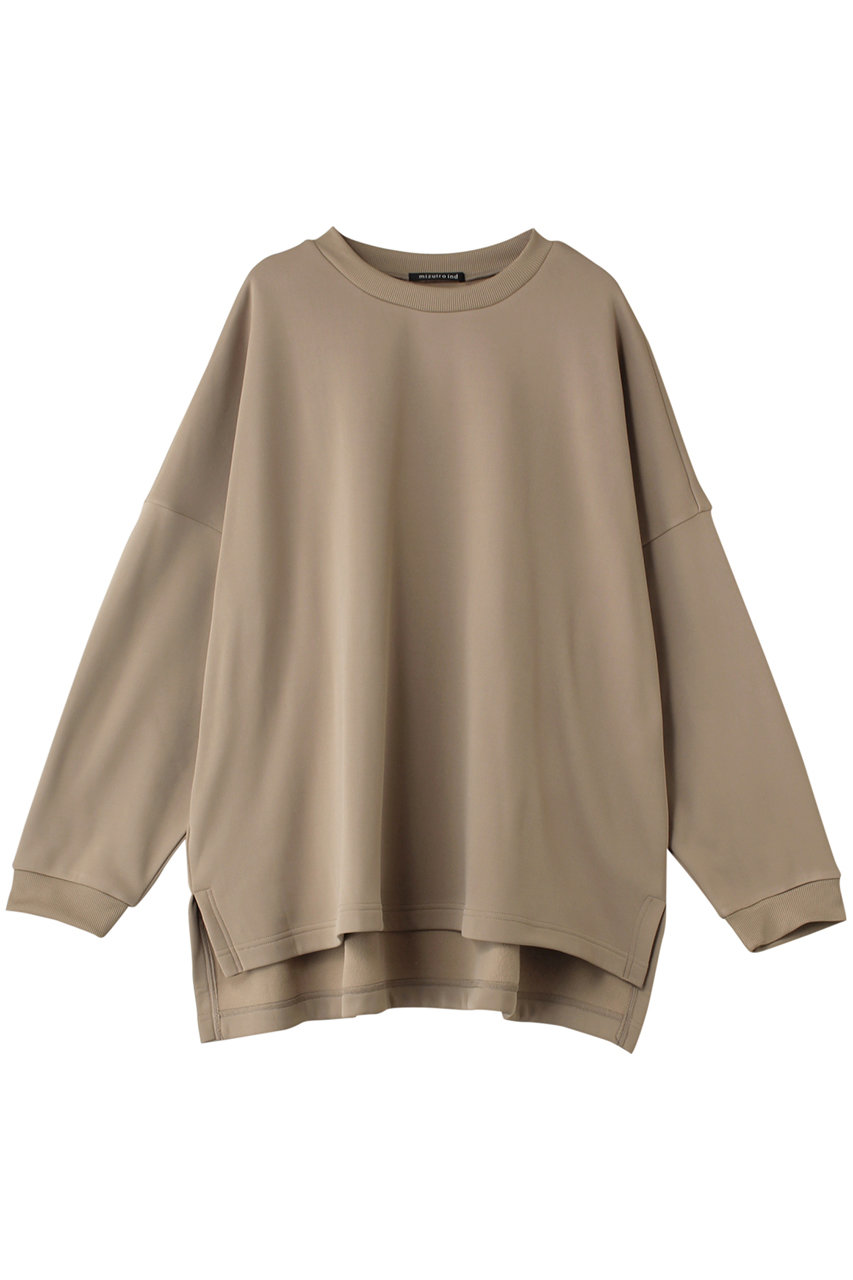 ミズイロインド/mizuiro indのfleece lined wide P/O プルオーバー(beige/3-210026)