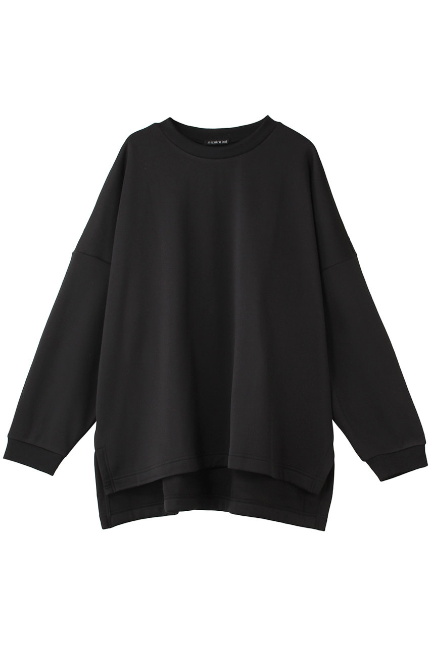 ミズイロインド/mizuiro indのfleece lined wide P/O プルオーバー(black/3-210026)