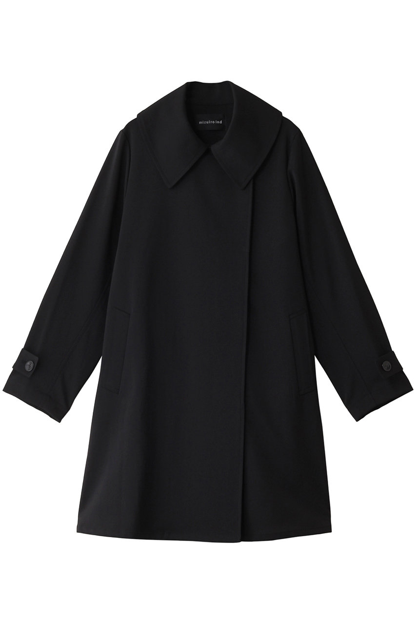 ミズイロインド/mizuiro indのpolyester trench CT コート(black/3-270041)