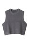 waffle knit vest ベスト ミズイロインド/mizuiro ind gray