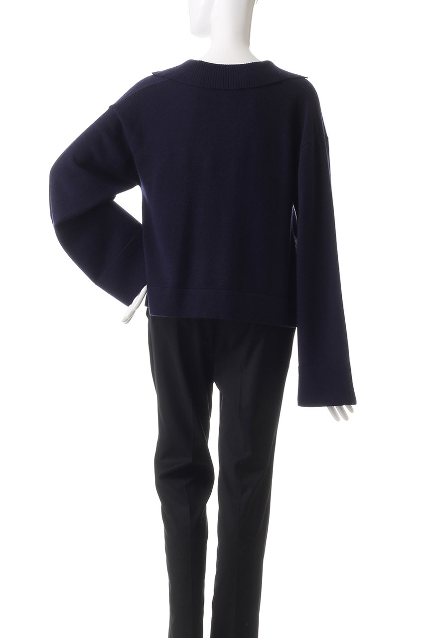 ミズイロインド　スキッパープルオーバー　ブラック mizuiro ind(ミズイロインド)｜skipper P/O プルオーバー/s.beige の