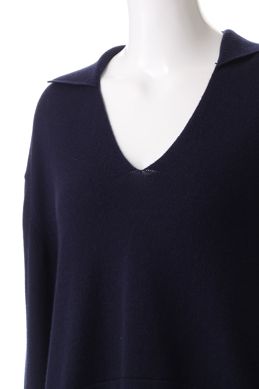 ミズイロインド　スキッパープルオーバー　ブラック mizuiro ind(ミズイロインド)｜skipper P/O プルオーバー/s.beige の