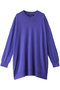 high gauge V neck wide tunic チュニック ミズイロインド/mizuiro ind blue