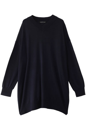 ミズイロインド/mizuiro indのhigh gauge V neck wide tunic チュニック(110100/110103)