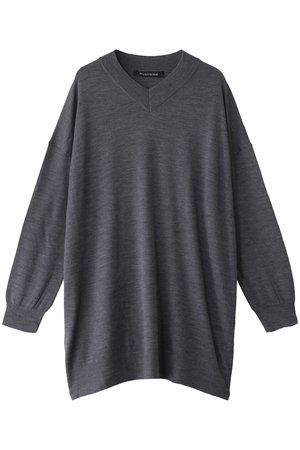 ミズイロインド/mizuiro indのhigh gauge V neck wide tunic チュニック(110100/110103)