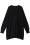 high gauge V neck wide tunic チュニック ミズイロインド/mizuiro ind black