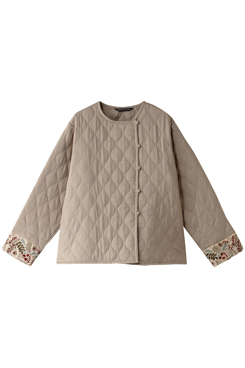 ミズイロインド/mizuiro indのquilting embroidary tape JK ジャケット(beige/3-230056)