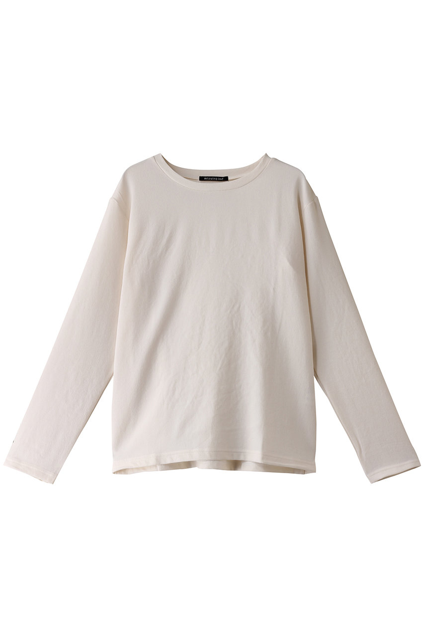 ミズイロインド/mizuiro indのgeorgette crew neck T Tシャツ(ivory/3-210036)