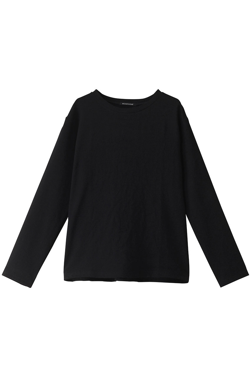 ミズイロインド/mizuiro indのgeorgette crew neck T Tシャツ(black/3-210036)