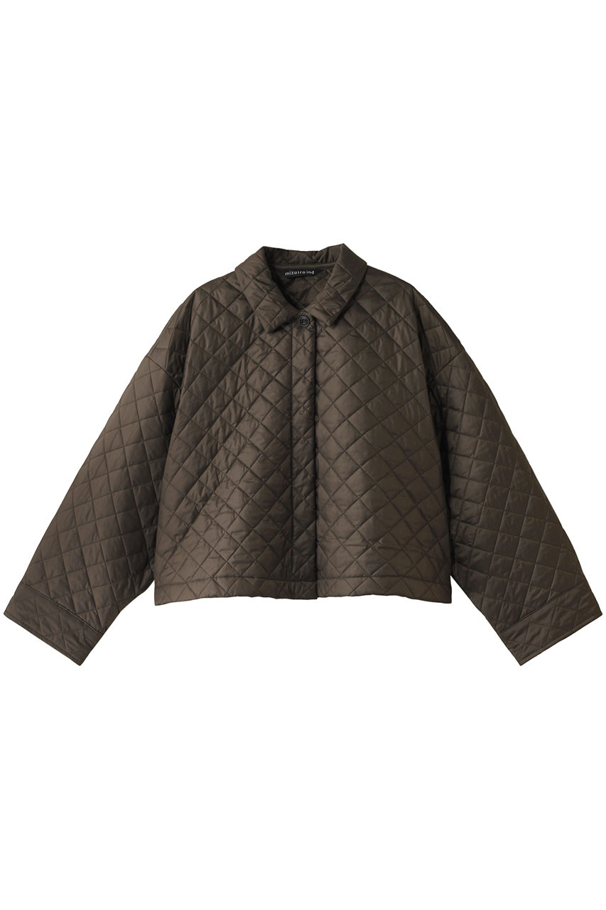 ミズイロインド/mizuiro indのquilting short blouson ブルゾン(khaki/3-270042)