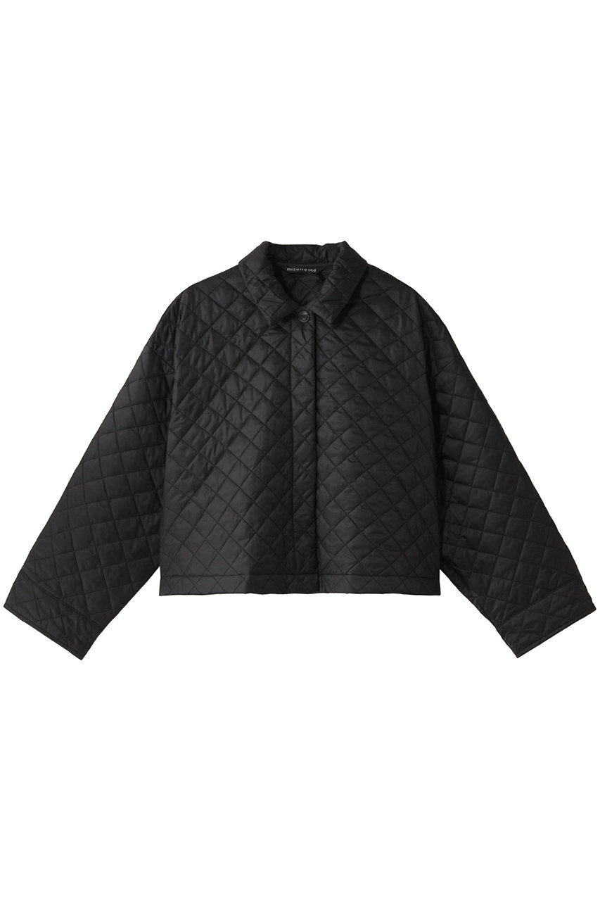 ミズイロインド/mizuiro indのquilting short blouson ブルゾン(black/3-270042)