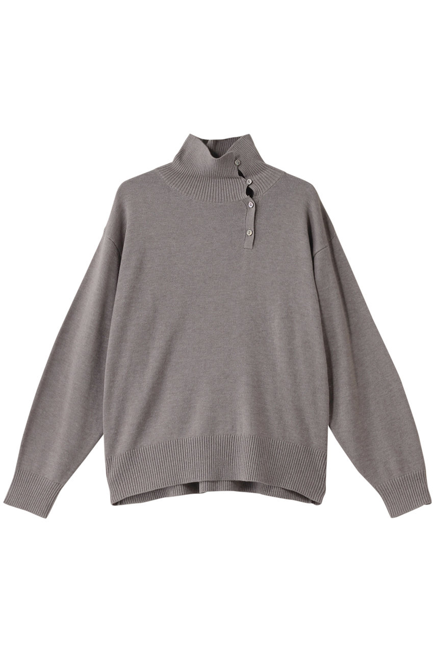 ミズイロインド/mizuiro indのhigh neck P/O with button プルオーバー(s.beige/4-220075)