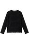 lace combi crew neck P/O プルオーバー ミズイロインド/mizuiro ind black