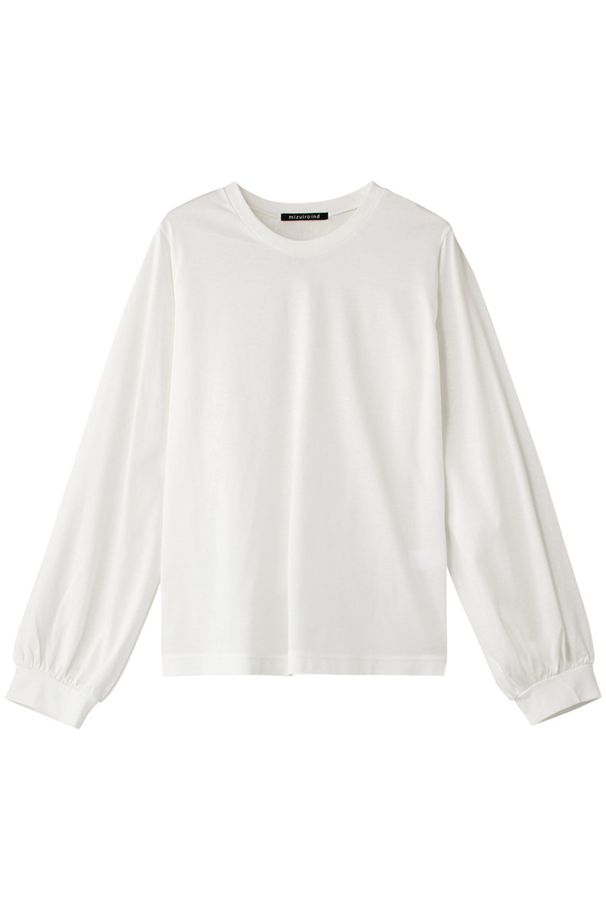 ミズイロインド/mizuiro indのcrew neck puff slv P/O プルオーバー(off white/4-210026)