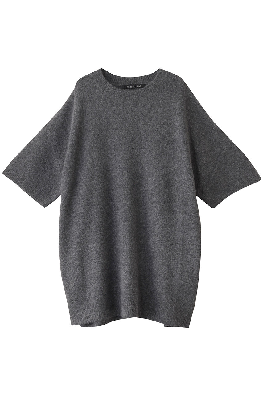 ミズイロインド/mizuiro indのcrew neck tunic チュニック(gray/4-220076)