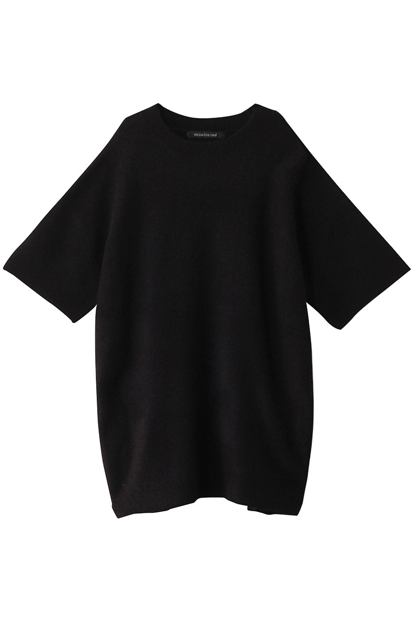 ミズイロインド/mizuiro indのcrew neck tunic チュニック(black/4-220076)