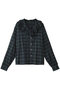 check frill collar shirt シャツ ミズイロインド/mizuiro ind ブラックウォッチ