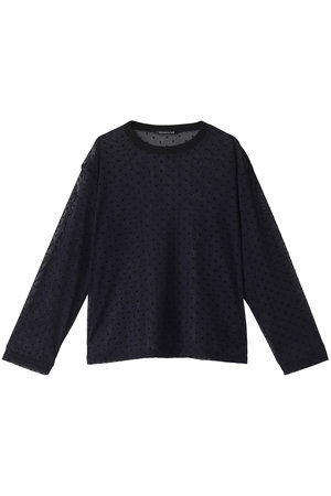 ミズイロインド/mizuiro indのmesh dots crew neck P/O プルオーバー(110400/110403)