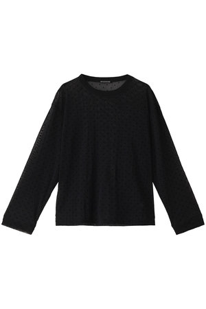 ミズイロインド/mizuiro indのmesh dots crew neck P/O プルオーバー(110400/110403)