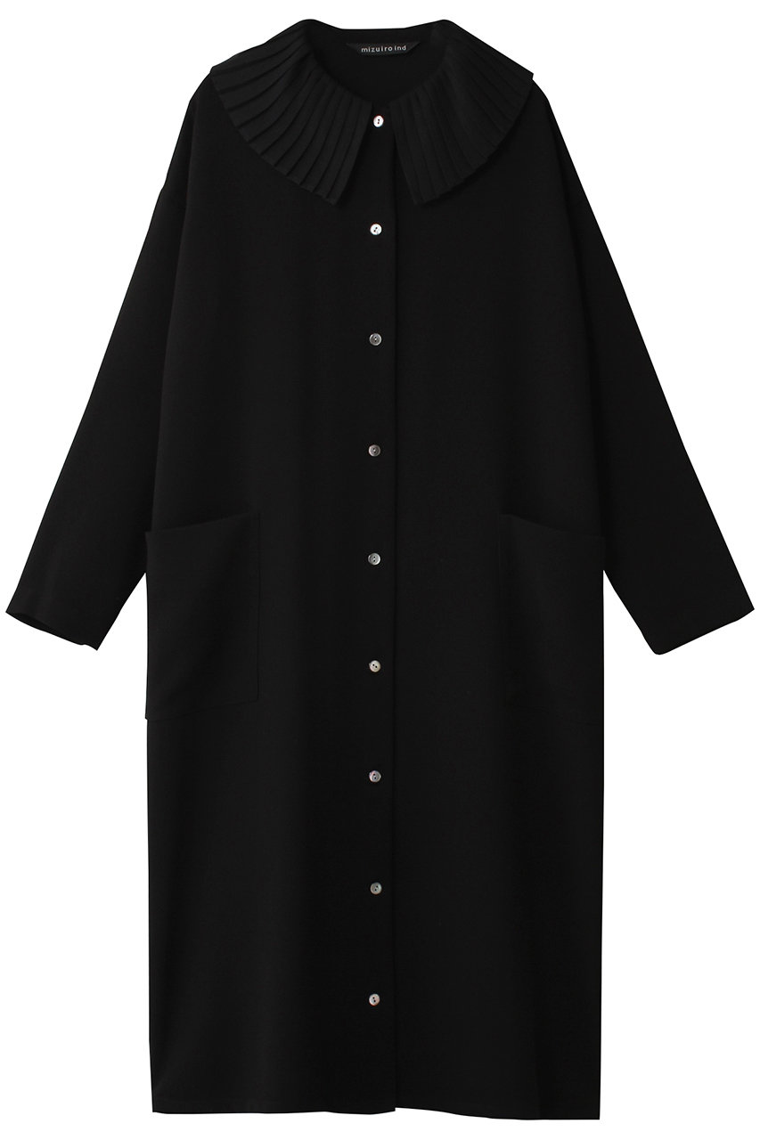 ミズイロインド/mizuiro indのpleats collar OP ワンピース(black/4-250039)