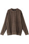 plating stitch knit  crew neck P/O プルオーバー ミズイロインド/mizuiro ind brown