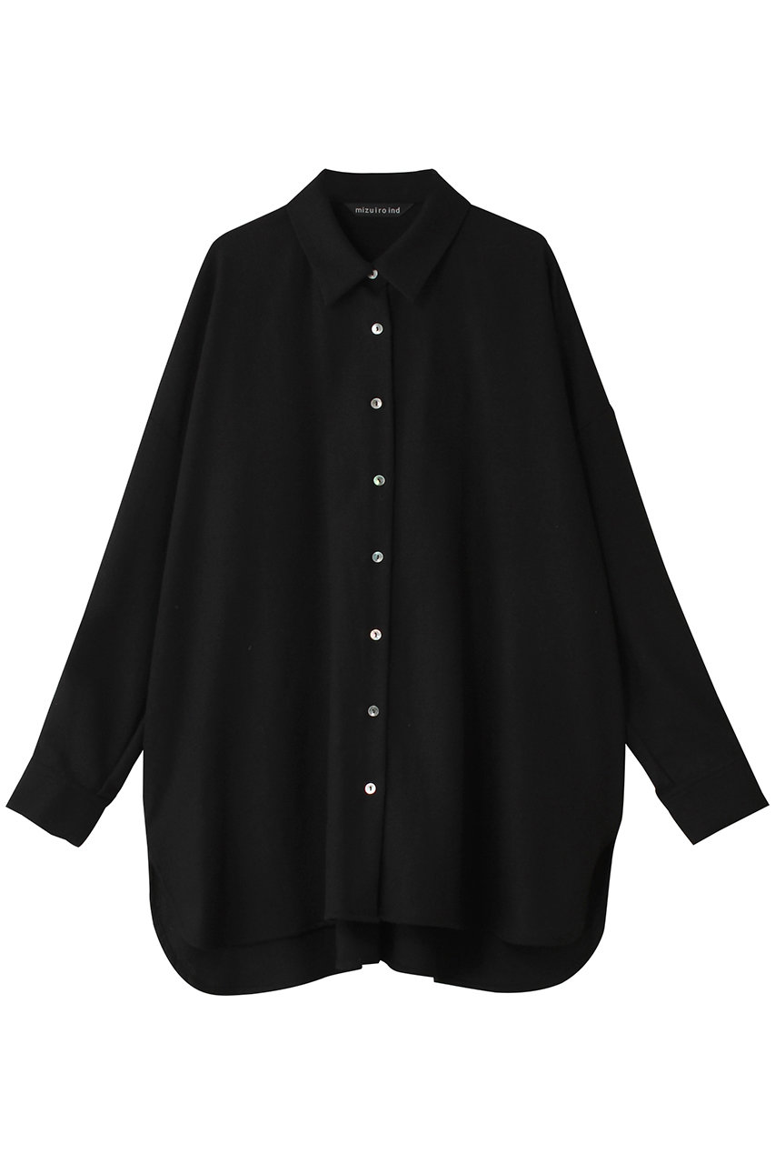 mizuiro ind wide shirt tunic チュニック (black, F) ミズイロインド ELLE SHOP mizuiro ind wide shirt tunic チュニック (black, F) ミズイロインド ELLE SHOP