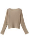 pleats crew neck P/O プルオーバー ミズイロインド/mizuiro ind beige