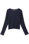 pleats crew neck P/O プルオーバー ミズイロインド/mizuiro ind navy